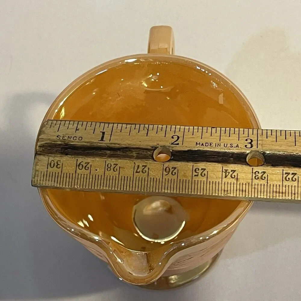 Anchor Hocking Fire King Peach Luster Laurel‎ Creamer Pitcher Vintage